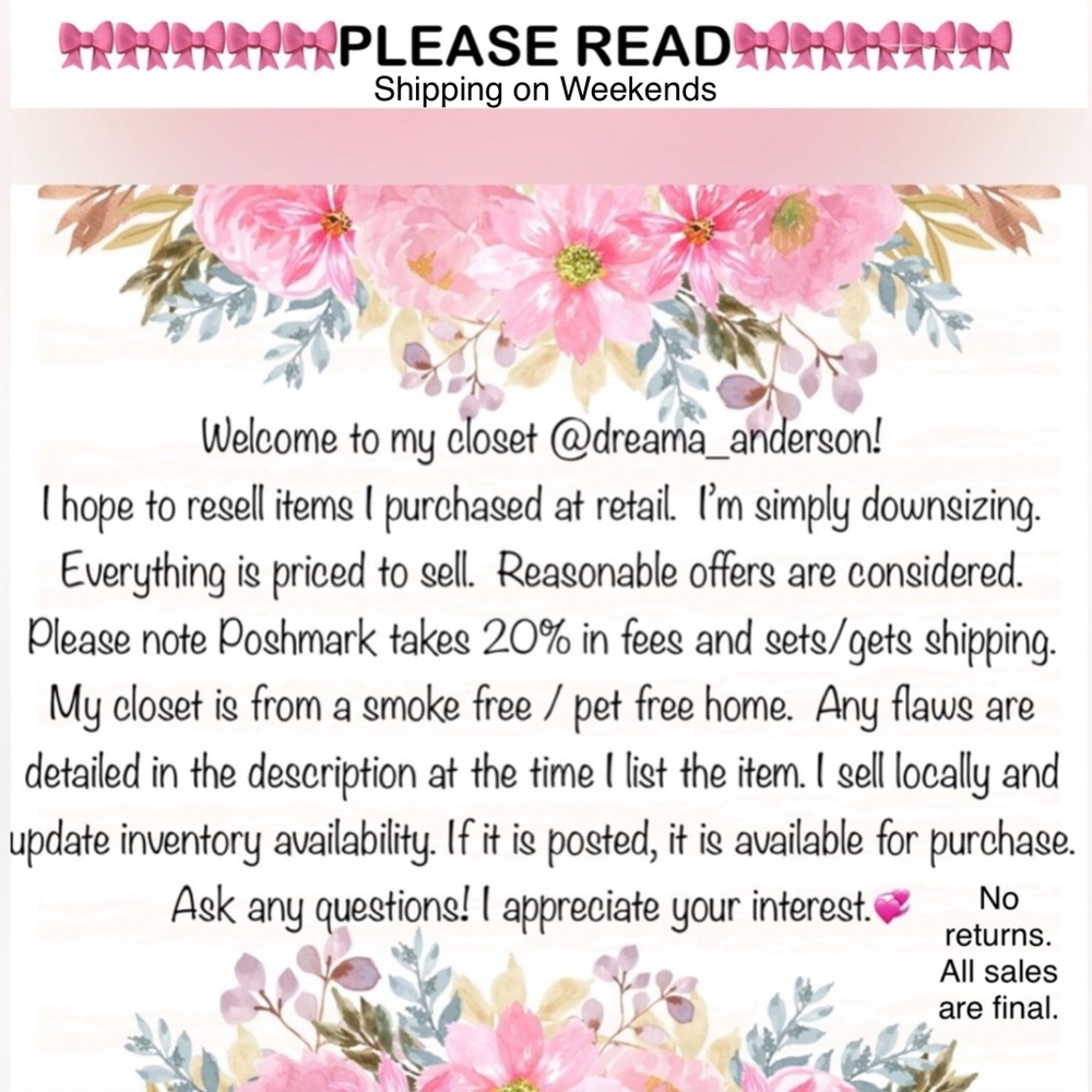 Please Read regarding Shop inventory FIVE STAR SELLER